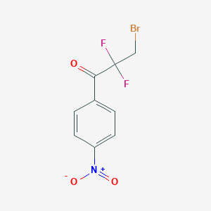1-(4-Nitrophenyl)-2,2-difluoro-3-bromo-1-propanone