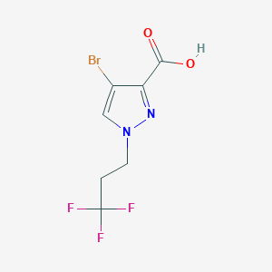 molecular formula C7H6BrF3N2O2 B2363208 4-bromo-1-(3,3,3-trifluoropropyl)-1H-pyrazole-3-carboxylic acid CAS No. 1856086-16-2