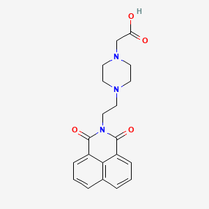2-(4-(2-(1,3-dioxo-1H-benzo[de]isoquinolin-2(3H)-yl)ethyl)piperazin-1-yl)acetic acid