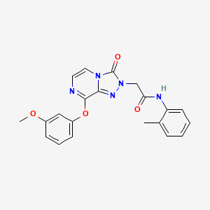 molecular formula C21H19N5O4 B2363213 2-(8-(3-甲氧基苯氧基)-3-氧代-[1,2,4]三唑并[4,3-a]吡嗪-2(3H)-基)-N-(邻甲苯基)乙酰胺 CAS No. 1251602-14-8