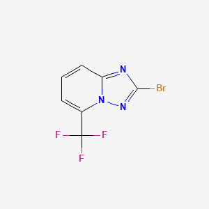 molecular formula C7H3BrF3N3 B2363216 2-Bromo-5-(trifluoromethyl)-[1,2,4]triazolo[1,5-a]pyridine CAS No. 1397287-45-4