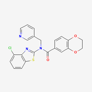N-(4-chlorobenzo[d]thiazol-2-yl)-N-(pyridin-3-ylmethyl)-2,3-dihydrobenzo[b][1,4]dioxine-6-carboxamide