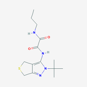 molecular formula C14H22N4O2S B2363220 N'-(2-叔丁基-4,6-二氢噻吩并[3,4-c]吡唑-3-基)-N-丙基草酰胺 CAS No. 899993-93-2