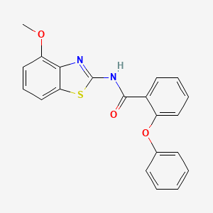 molecular formula C21H16N2O3S B2363223 N-(4-methoxy-1,3-benzothiazol-2-yl)-2-phenoxybenzamide CAS No. 328539-51-1