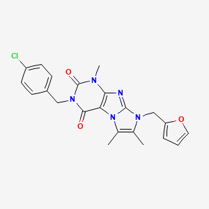 3-(4-chlorobenzyl)-8-(furan-2-ylmethyl)-1,6,7-trimethyl-1H-imidazo[2,1-f]purine-2,4(3H,8H)-dione