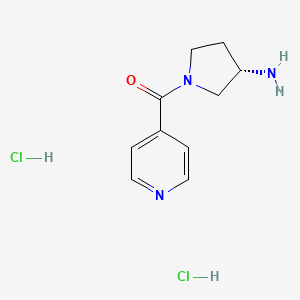molecular formula C10H15Cl2N3O B2363230 (S)-1-[(Pyridin-4-yl)carbonyl]pyrrolidin-3-amine dihydrochloride CAS No. 1349700-01-1