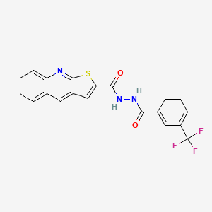 N'-[3-(trifluoromethyl)benzoyl]thieno[2,3-b]quinoline-2-carbohydrazide