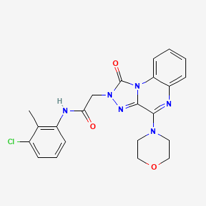 molecular formula C22H21ClN6O3 B2363271 N-(3-氯-2-甲基苯基)-2-(4-吗啉-1-氧代-[1,2,4]三唑并[4,3-a]喹喔啉-2(1H)-基)乙酰胺 CAS No. 1189423-21-9