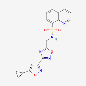 N-((3-(5-cyclopropylisoxazol-3-yl)-1,2,4-oxadiazol-5-yl)methyl)quinoline-8-sulfonamide