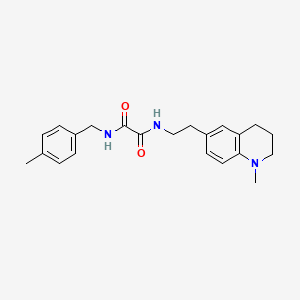 molecular formula C22H27N3O2 B2363276 N1-(2-(1-methyl-1,2,3,4-tetrahydroquinolin-6-yl)ethyl)-N2-(4-methylbenzyl)oxalamide CAS No. 946311-89-3