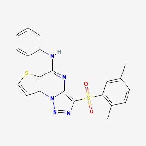 3-((2,5-dimethylphenyl)sulfonyl)-N-phenylthieno[2,3-e][1,2,3]triazolo[1,5-a]pyrimidin-5-amine