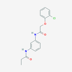 molecular formula C17H17ClN2O3 B236328 N-(3-{[2-(2-chlorophenoxy)acetyl]amino}phenyl)propanamide 