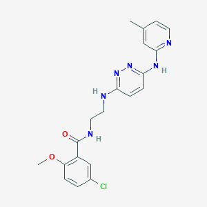 5-chloro-2-methoxy-N-(2-((6-((4-methylpyridin-2-yl)amino)pyridazin-3-yl)amino)ethyl)benzamide