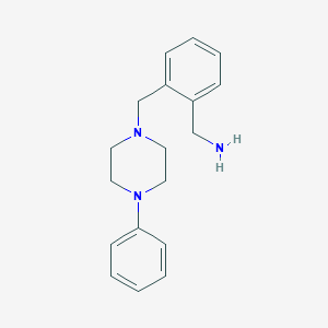 molecular formula C18H23N3 B2363285 {2-[(4-Phenylpiperazin-1-yl)methyl]phenyl}methanamine CAS No. 1016703-42-6