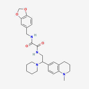 N-(1,3-benzodioxol-5-ylmethyl)-N'-[2-(1-methyl-1,2,3,4-tetrahydroquinolin-6-yl)-2-piperidin-1-ylethyl]ethanediamide