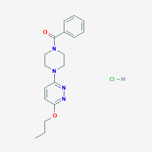 Phenyl(4-(6-propoxypyridazin-3-yl)piperazin-1-yl)methanone hydrochloride