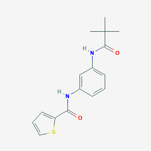 molecular formula C16H18N2O2S B236331 N-{3-[(2,2-dimethylpropanoyl)amino]phenyl}thiophene-2-carboxamide 