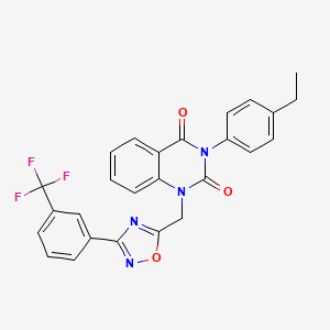 3-(4-ethylphenyl)-1-((3-(3-(trifluoromethyl)phenyl)-1,2,4-oxadiazol-5-yl)methyl)quinazoline-2,4(1H,3H)-dione