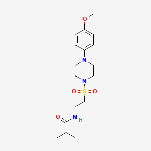 molecular formula C17H27N3O4S B2363313 N-(2-((4-(4-methoxyphenyl)piperazin-1-yl)sulfonyl)ethyl)isobutyramide CAS No. 897619-05-5
