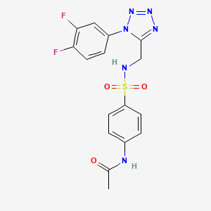 N-(4-(N-((1-(3,4-difluorophenyl)-1H-tetrazol-5-yl)methyl)sulfamoyl)phenyl)acetamide