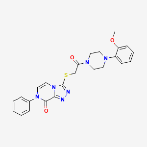 3-((2-(4-(2-methoxyphenyl)piperazin-1-yl)-2-oxoethyl)thio)-7-phenyl-[1,2,4]triazolo[4,3-a]pyrazin-8(7H)-one