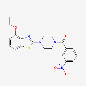 molecular formula C20H20N4O4S B2363322 (4-(4-Ethoxybenzo[d]thiazol-2-yl)piperazin-1-yl)(3-nitrophenyl)methanone CAS No. 897478-39-6