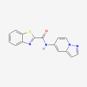 molecular formula C15H10N4OS B2363333 N-(pyrazolo[1,5-a]pyridin-5-yl)benzo[d]thiazole-2-carboxamide CAS No. 2034586-42-8