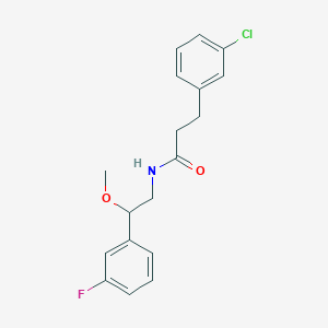 3-(3-chlorophenyl)-N-(2-(3-fluorophenyl)-2-methoxyethyl)propanamide