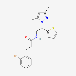 3-(2-bromophenyl)-N-(2-(3,5-dimethyl-1H-pyrazol-1-yl)-2-(thiophen-2-yl)ethyl)propanamide