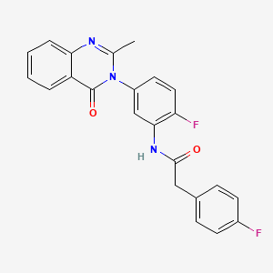N-(2-fluoro-5-(2-methyl-4-oxoquinazolin-3(4H)-yl)phenyl)-2-(4-fluorophenyl)acetamide