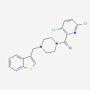 molecular formula C19H17Cl2N3OS B2363348 1-[(1-Benzothiophen-3-yl)methyl]-4-(3,6-dichloropyridine-2-carbonyl)piperazine CAS No. 1111503-00-4