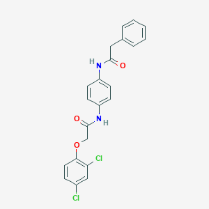 molecular formula C22H18Cl2N2O3 B236337 2-(2,4-dichlorophenoxy)-N-{4-[(phenylacetyl)amino]phenyl}acetamide 