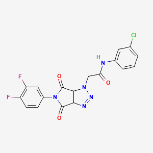 N-(3-chlorophenyl)-2-[5-(3,4-difluorophenyl)-4,6-dioxo-4,5,6,6a-tetrahydropyrrolo[3,4-d][1,2,3]triazol-1(3aH)-yl]acetamide