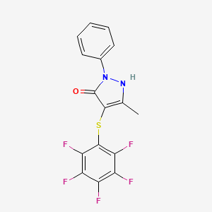 3-methyl-4-((perfluorophenyl)thio)-1-phenyl-1H-pyrazol-5-ol