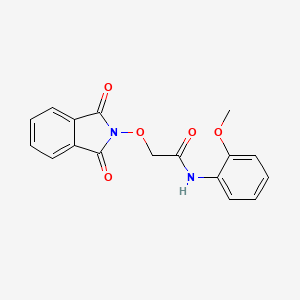 molecular formula C17H14N2O5 B2363376 2-(1,3-ジオキソイソインドール-2-イル)オキシ-N-(2-メトキシフェニル)アセトアミド CAS No. 339105-79-2