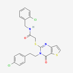 2-({3-[2-(4-chlorophenyl)ethyl]-4-oxo-3H,4H-thieno[3,2-d]pyrimidin-2-yl}sulfanyl)-N-[(2-chlorophenyl)methyl]acetamide