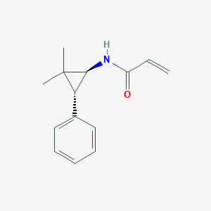 molecular formula C14H17NO B2363382 N-[(1S,3R)-2,2-Dimethyl-3-phenylcyclopropyl]prop-2-enamide CAS No. 2361640-66-4