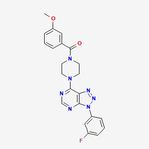 (4-(3-(3-fluorophenyl)-3H-[1,2,3]triazolo[4,5-d]pyrimidin-7-yl)piperazin-1-yl)(3-methoxyphenyl)methanone