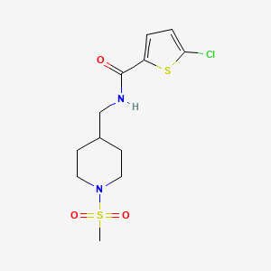 5-chloro-N-((1-(methylsulfonyl)piperidin-4-yl)methyl)thiophene-2-carboxamide