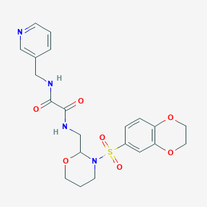 N1-((3-((2,3-dihydrobenzo[b][1,4]dioxin-6-yl)sulfonyl)-1,3-oxazinan-2-yl)methyl)-N2-(pyridin-3-ylmethyl)oxalamide