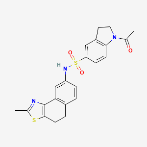 B2363395 1-acetyl-N-(2-methyl-4,5-dihydronaphtho[1,2-d]thiazol-8-yl)indoline-5-sulfonamide CAS No. 941952-11-0