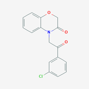 molecular formula C16H12ClNO3 B2363398 4-[2-(3-chlorophenyl)-2-oxoethyl]-3,4-dihydro-2H-1,4-benzoxazin-3-one CAS No. 626226-02-6