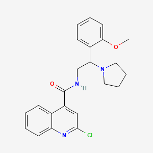 2-chloro-N-[2-(2-methoxyphenyl)-2-(pyrrolidin-1-yl)ethyl]quinoline-4-carboxamide