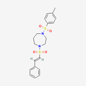 molecular formula C20H24N2O4S2 B2363403 1-(4-methylphenyl)sulfonyl-4-[(E)-2-phenylethenyl]sulfonyl-1,4-diazepane CAS No. 1181474-74-7