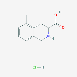 molecular formula C11H14ClNO2 B2363404 5-Methyl-1,2,3,4-tetrahydroisoquinoline-3-carboxylic acid;hydrochloride CAS No. 178205-79-3