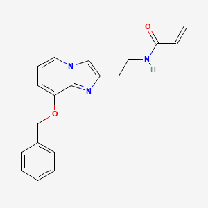 molecular formula C19H19N3O2 B2363414 N-[2-(8-Phenylmethoxyimidazo[1,2-a]pyridin-2-yl)ethyl]prop-2-enamide CAS No. 2305561-61-7