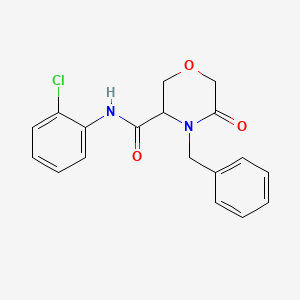 4-benzyl-N-(2-chlorophenyl)-5-oxomorpholine-3-carboxamide