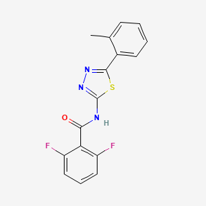 molecular formula C16H11F2N3OS B2363427 2,6-difluoro-N-[5-(2-methylphenyl)-1,3,4-thiadiazol-2-yl]benzamide CAS No. 392244-95-0