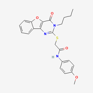 2-((3-butyl-4-oxo-3,4-dihydrobenzofuro[3,2-d]pyrimidin-2-yl)thio)-N-(4-methoxyphenyl)acetamide