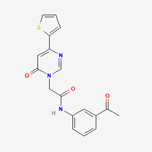 N-(3-acetylphenyl)-2-(6-oxo-4-(thiophen-2-yl)pyrimidin-1(6H)-yl)acetamide